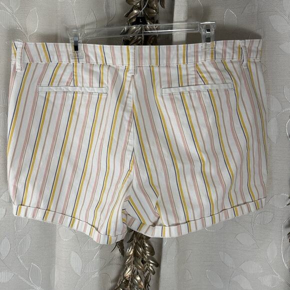 A.N.A Striped Midi Shorts Women’s 18 | Pastel Coastal‎ Preppy Y2K Resort Vibes - Picture 3 of 11